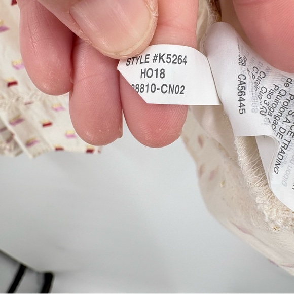 J. Crew Pont Sur Embroidered Bohemian Peasant Top Large - Picture 7 of 7